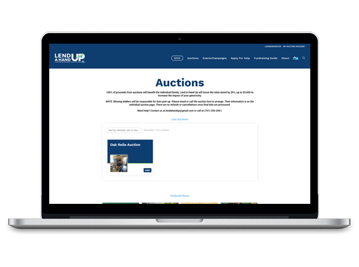 set up online auction