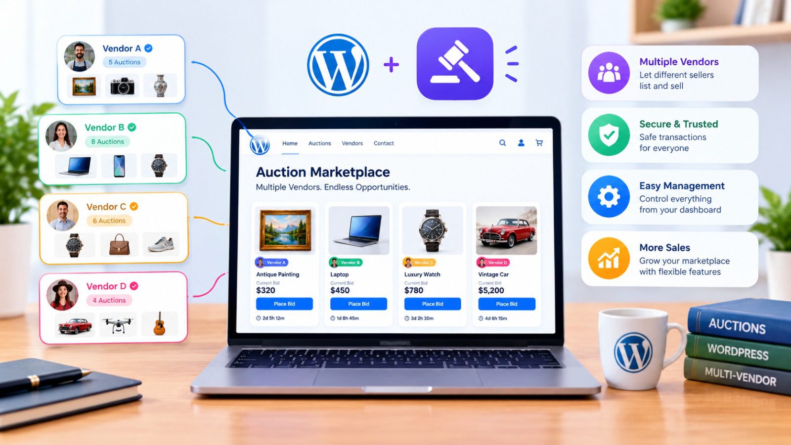 Best Multi-Vendor Auction Plugins for WordPress